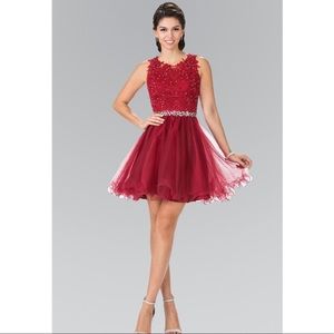 Homecoming formal tulle quince bridesmaid dress
